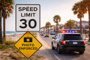 Speed enforcement area in Corpus Christi where strict traffic rules apply and drivers often try to dismiss a speeding ticket in Corpus Christi 2026